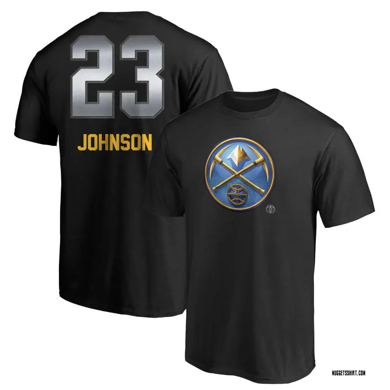 Men's Cameron Johnson Denver Nuggets Black Midnight Mascot T-Shirt