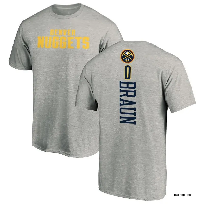 Men's Christian Braun Denver Nuggets Ash Backer T-Shirt