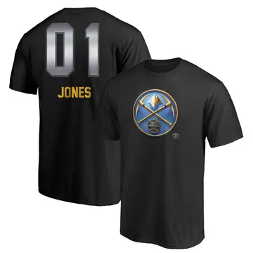 Men's Curtis Jones Denver Nuggets Black Midnight Mascot T-Shirt