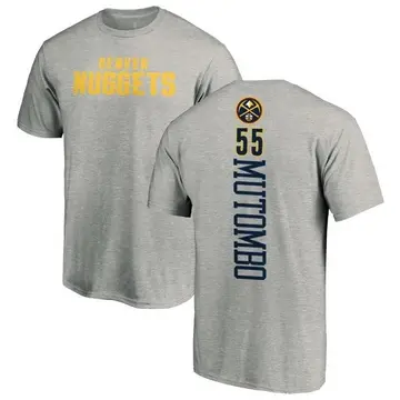 Men's Dikembe Mutombo Denver Nuggets Ash Backer T-Shirt