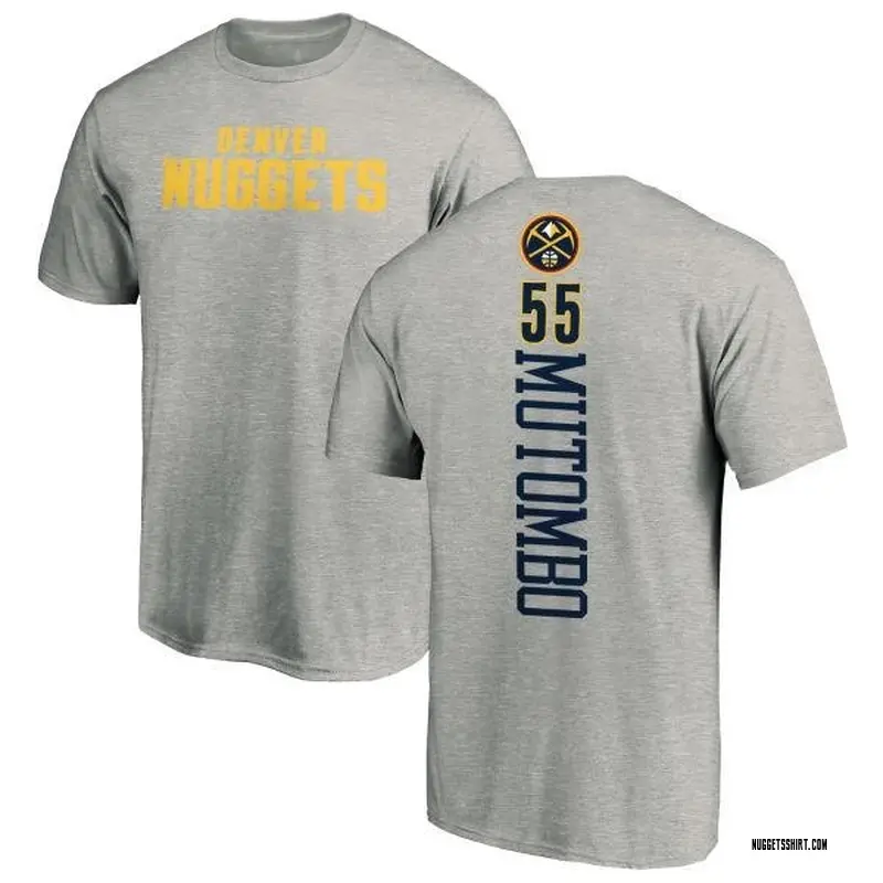 Men's Dikembe Mutombo Denver Nuggets Ash Backer T-Shirt