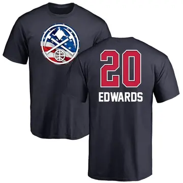 Men's Kessler Edwards Denver Nuggets Navy Name and Number Banner Wave T-Shirt