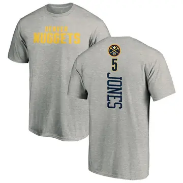 Men's Tyus Jones Denver Nuggets Ash Backer T-Shirt