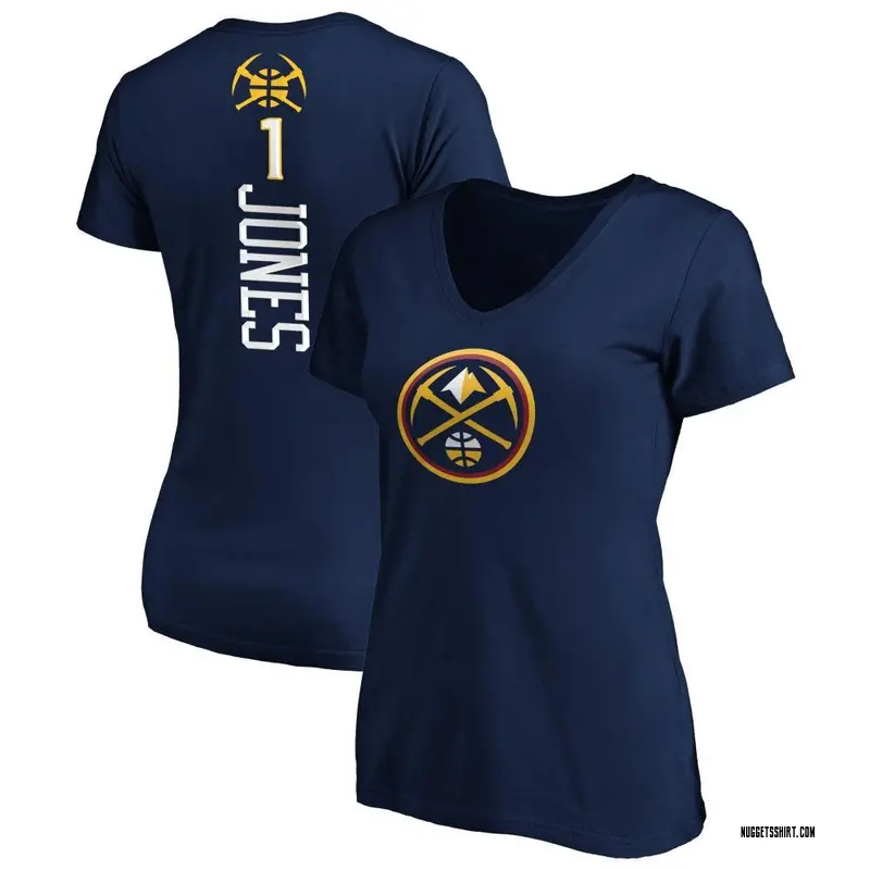 Women's Curtis Jones Denver Nuggets Navy Backer T-Shirt