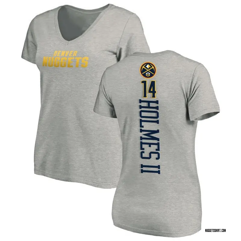 Women's DaRon Holmes II Denver Nuggets Ash Backer T-Shirt