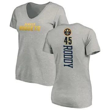 Women's David Roddy Denver Nuggets Ash Backer T-Shirt