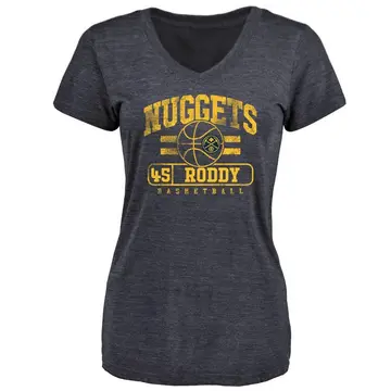 Women's David Roddy Denver Nuggets Navy Baseline Tri-Blend T-Shirt