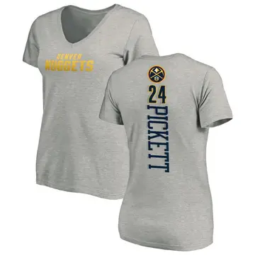 Women's Jalen Pickett Denver Nuggets Ash Backer T-Shirt