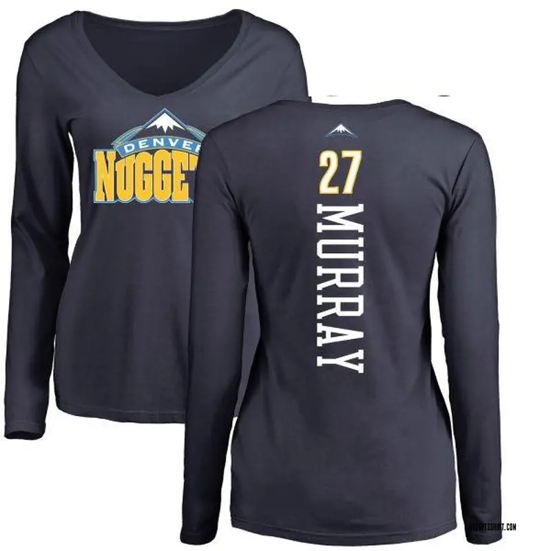 Women's Jamal Murray Denver Nuggets Navy Backer Long Sleeve T-Shirt