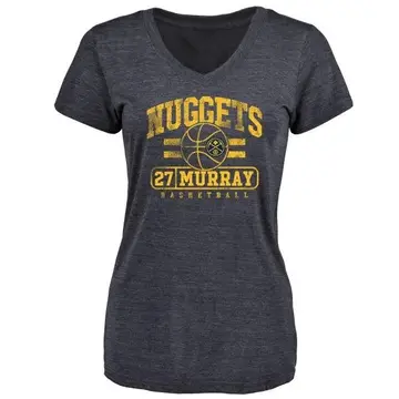 Women's Jamal Murray Denver Nuggets Navy Baseline Tri-Blend T-Shirt