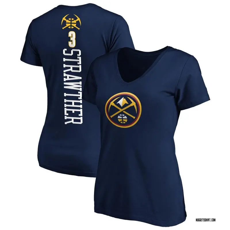 Women's Julian Strawther Denver Nuggets Navy Backer T-Shirt
