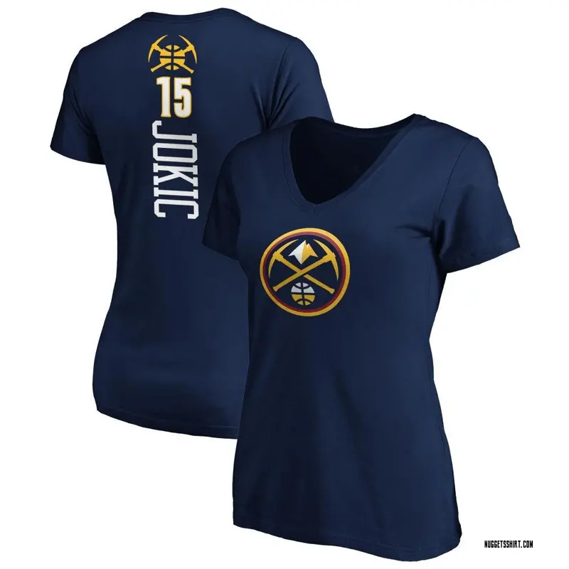Women's Nikola Jokic Denver Nuggets Navy Backer T-Shirt