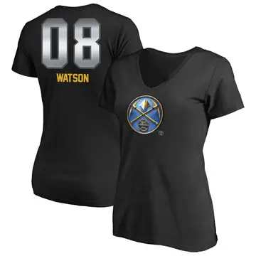 Women's Peyton Watson Denver Nuggets Black Midnight Mascot T-Shirt