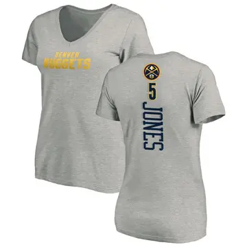 Women's Tyus Jones Denver Nuggets Ash Backer T-Shirt