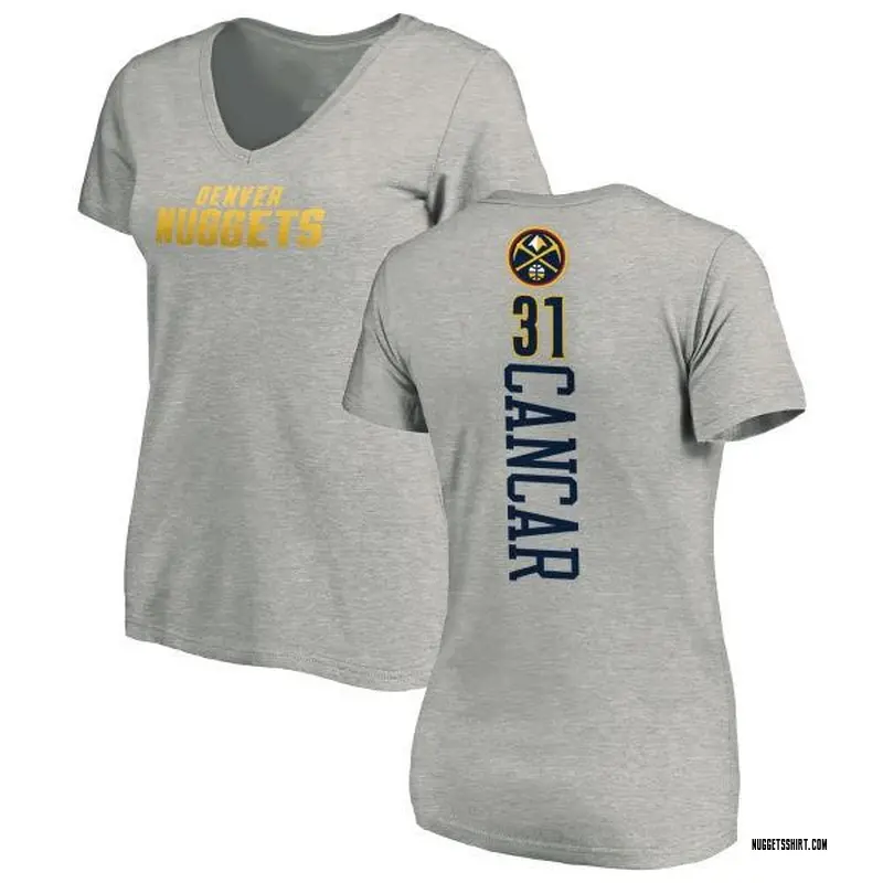 Women's Vlatko Cancar Denver Nuggets Ash Backer T-Shirt