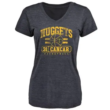 Women's Vlatko Cancar Denver Nuggets Navy Baseline Tri-Blend T-Shirt