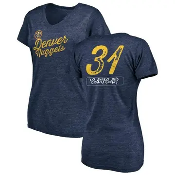 Women's Vlatko Cancar Denver Nuggets Navy Sideline Tri-Blend V-Neck T-Shirt