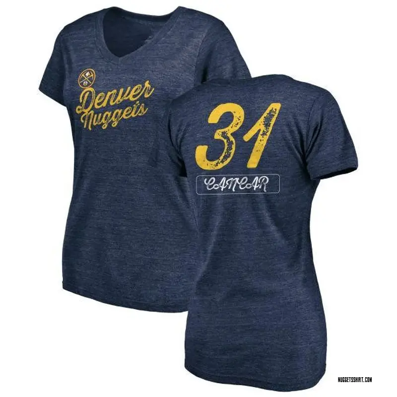 Women's Vlatko Cancar Denver Nuggets Navy Sideline Tri-Blend V-Neck T-Shirt