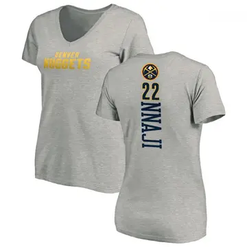 Women's Zeke Nnaji Denver Nuggets Ash Backer T-Shirt