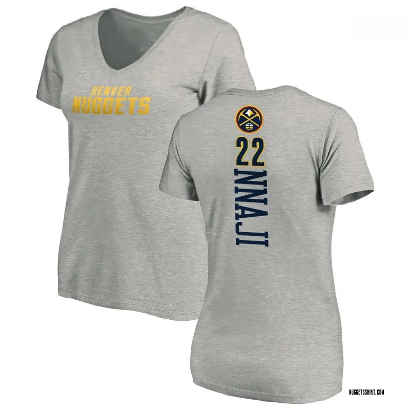 Women's Zeke Nnaji Denver Nuggets Ash Backer T-Shirt
