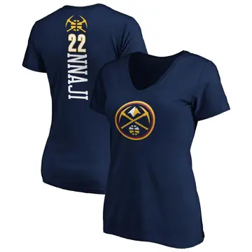 Women's Zeke Nnaji Denver Nuggets Navy Backer T-Shirt