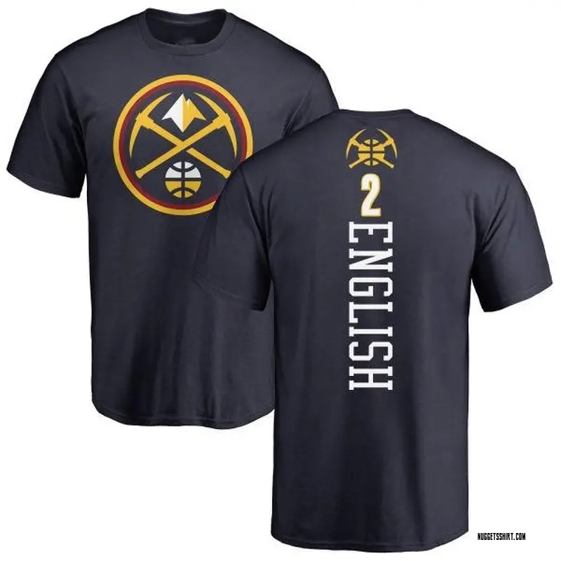 Youth Alex English Denver Nuggets Navy Backer T-Shirt
