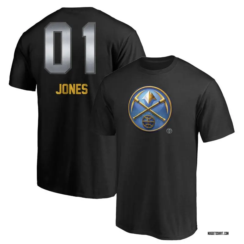 Youth Curtis Jones Denver Nuggets Black Midnight Mascot T-Shirt