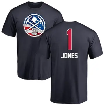 Youth Curtis Jones Denver Nuggets Navy Name and Number Banner Wave T-Shirt