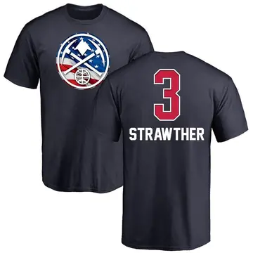 Youth Julian Strawther Denver Nuggets Navy Name and Number Banner Wave T-Shirt
