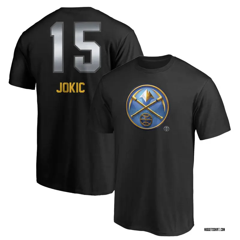 Youth Nikola Jokic Denver Nuggets Black Midnight Mascot T-Shirt
