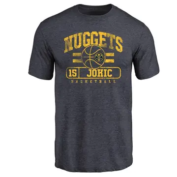 Youth Nikola Jokic Denver Nuggets Navy Baseline Tri-Blend T-Shirt