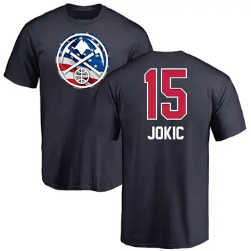 Youth Nikola Jokic Denver Nuggets Navy Name and Number Banner Wave T-Shirt