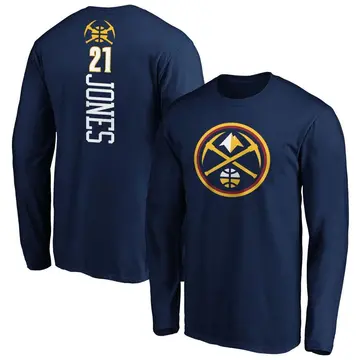 Youth Spencer Jones Denver Nuggets Navy Backer Long Sleeve T-Shirt